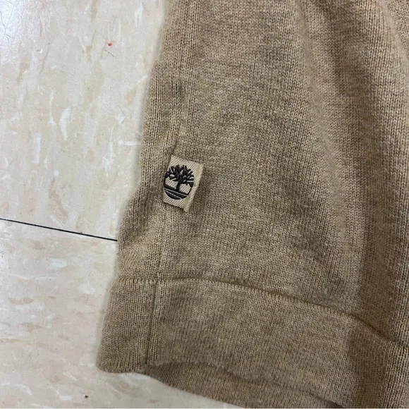 Timberland Men’s Tan Crewneck Sweatshirt Embroidered Logo Cotton Size XL - Picture 4 of 5